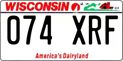 WI license plate 074XRF
