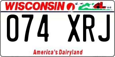 WI license plate 074XRJ