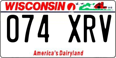 WI license plate 074XRV