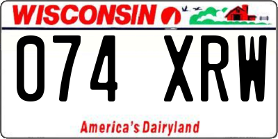 WI license plate 074XRW