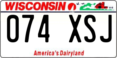 WI license plate 074XSJ