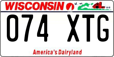 WI license plate 074XTG