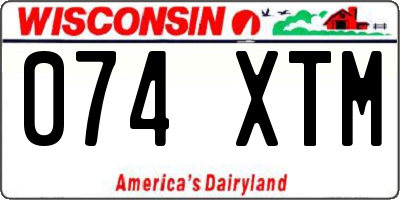 WI license plate 074XTM