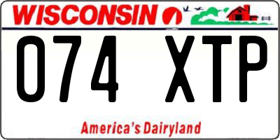 WI license plate 074XTP