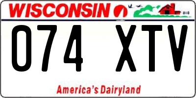 WI license plate 074XTV
