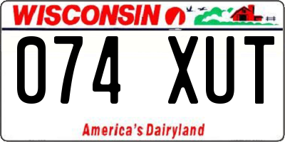 WI license plate 074XUT