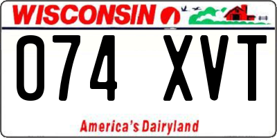WI license plate 074XVT