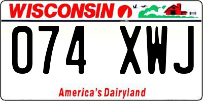 WI license plate 074XWJ