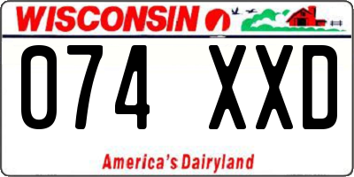 WI license plate 074XXD