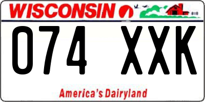 WI license plate 074XXK