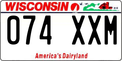 WI license plate 074XXM