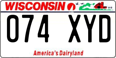 WI license plate 074XYD