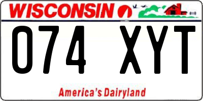 WI license plate 074XYT