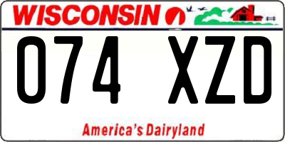 WI license plate 074XZD
