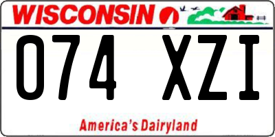 WI license plate 074XZI