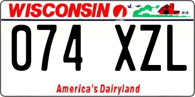 WI license plate 074XZL