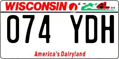 WI license plate 074YDH