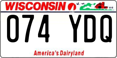 WI license plate 074YDQ