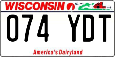 WI license plate 074YDT