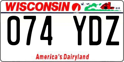 WI license plate 074YDZ