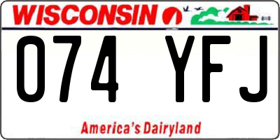 WI license plate 074YFJ