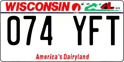 WI license plate 074YFT