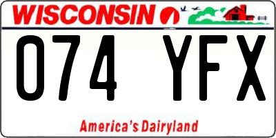 WI license plate 074YFX