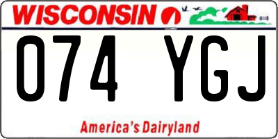 WI license plate 074YGJ