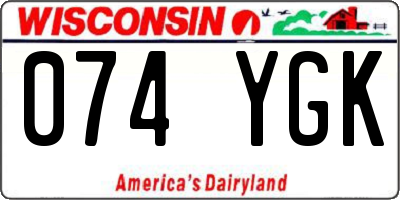 WI license plate 074YGK
