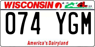 WI license plate 074YGM