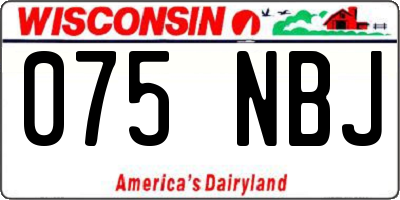 WI license plate 075NBJ