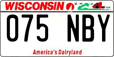 WI license plate 075NBY