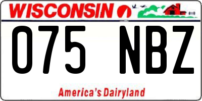 WI license plate 075NBZ