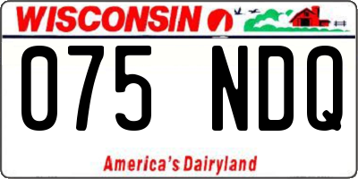 WI license plate 075NDQ