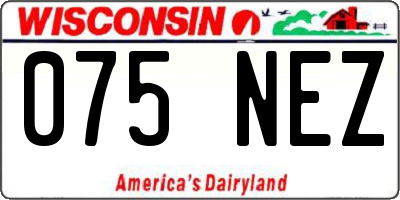 WI license plate 075NEZ