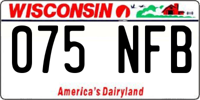 WI license plate 075NFB