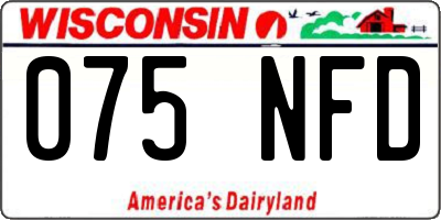 WI license plate 075NFD