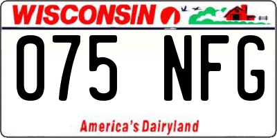 WI license plate 075NFG