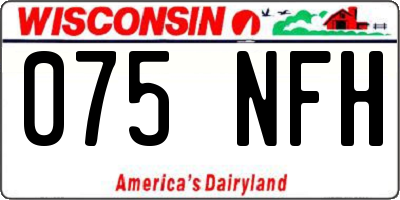 WI license plate 075NFH