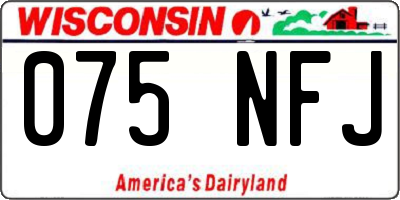 WI license plate 075NFJ