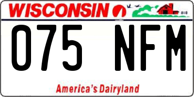 WI license plate 075NFM