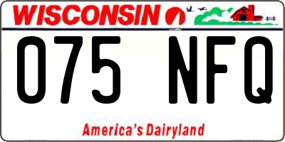 WI license plate 075NFQ