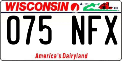 WI license plate 075NFX