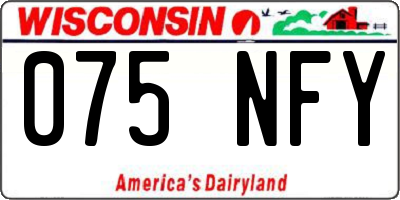 WI license plate 075NFY
