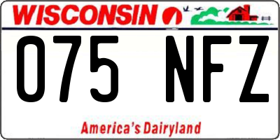 WI license plate 075NFZ