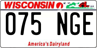 WI license plate 075NGE