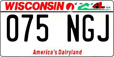 WI license plate 075NGJ