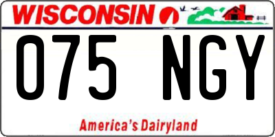 WI license plate 075NGY