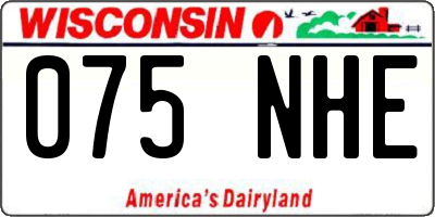 WI license plate 075NHE