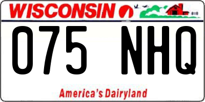WI license plate 075NHQ